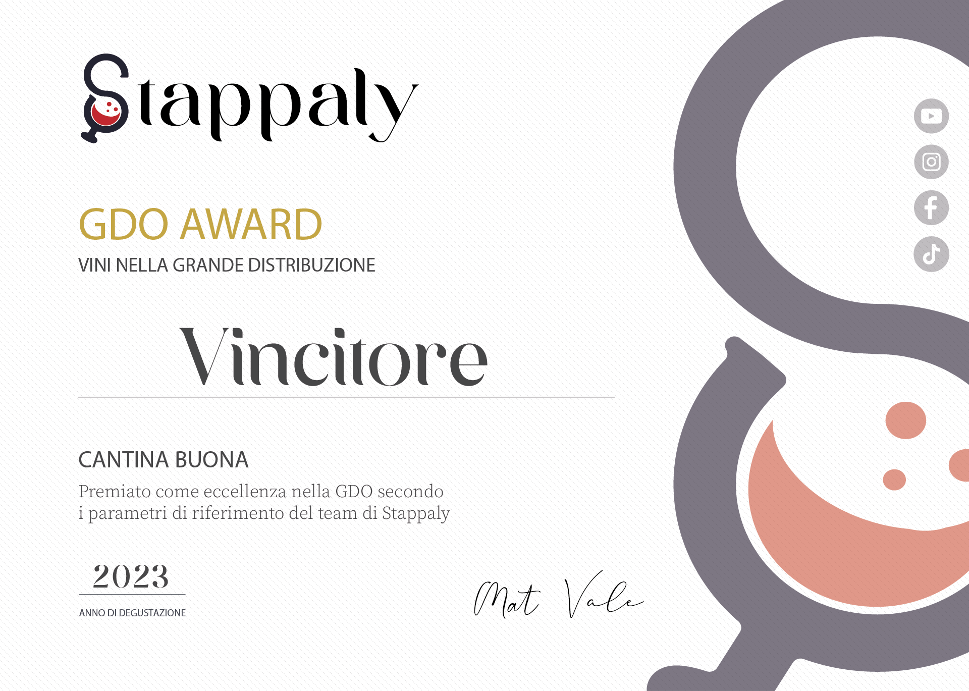 Il nostro premio alle cantine: Stappaly Awards 2023